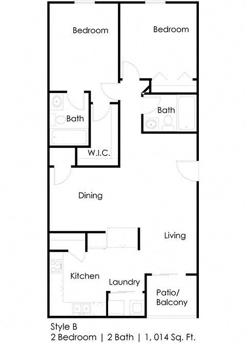 2 Bedroom Floor Plan